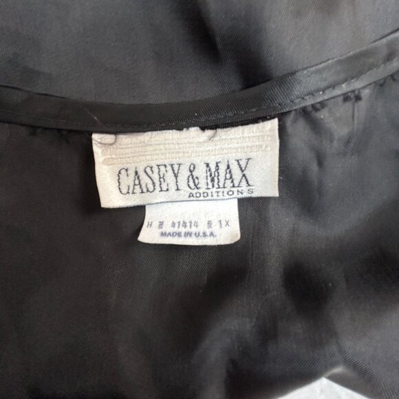 Casey & Max Additions Womens Jacquard Floral Button Front V-Neck Vest Size 1X - Picture 3 of 8